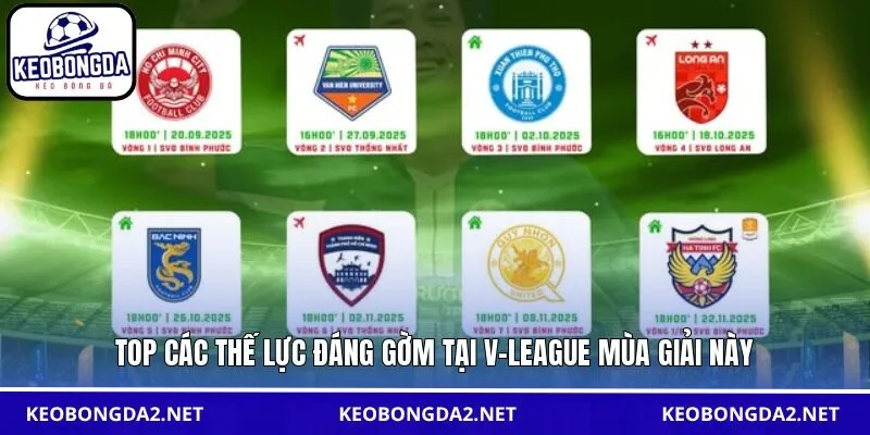 Top các thế lực đáng gờm tại V-League mùa giải này